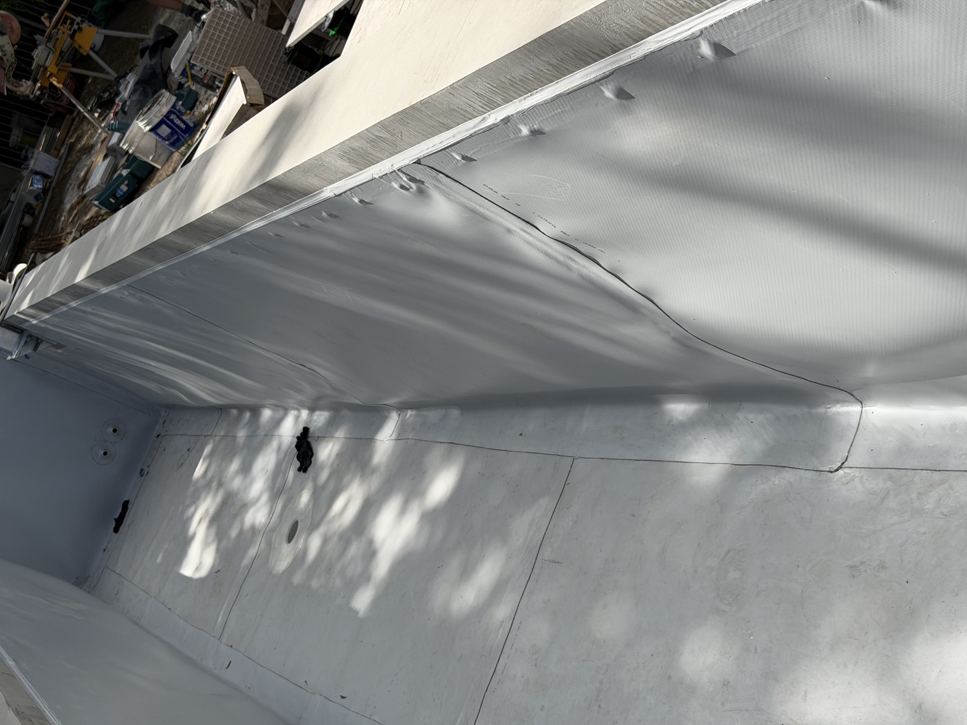 PVC membrane box gutter lining installation — Stronghold Waterproofing Melbourne